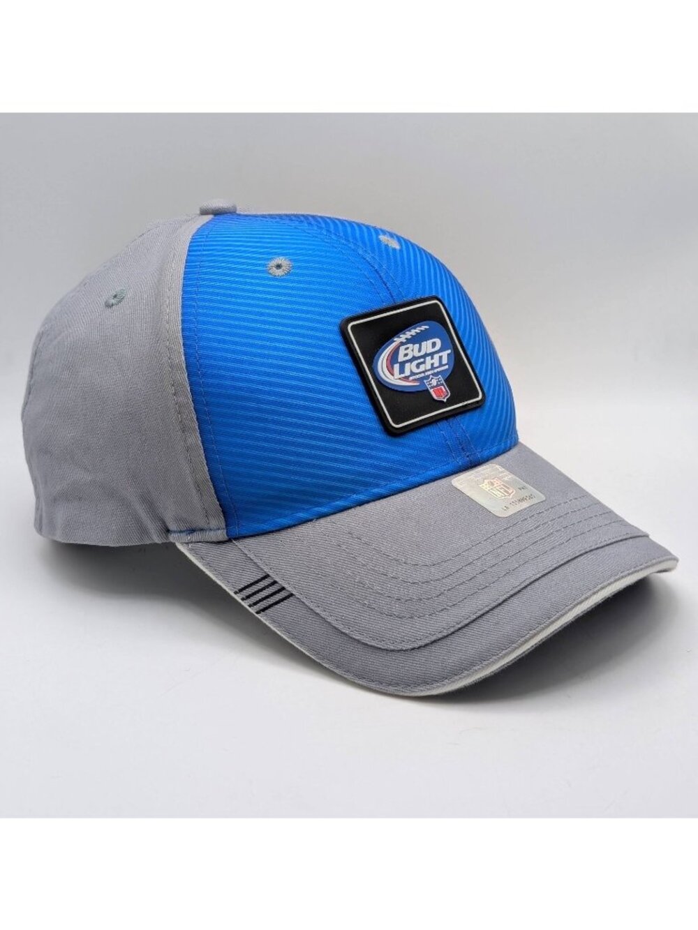 Bud Light NFL Football Hat Adjustable Strap Back Cap Blue Gray NEW Unisex Dad